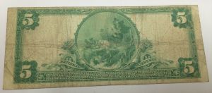 Plymouth 1902 5 dollar - back