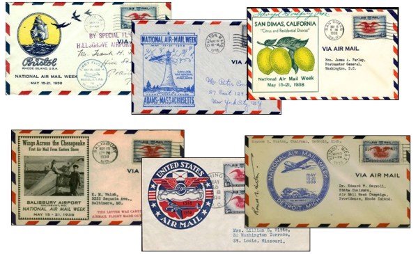 National Air Mail week cachets