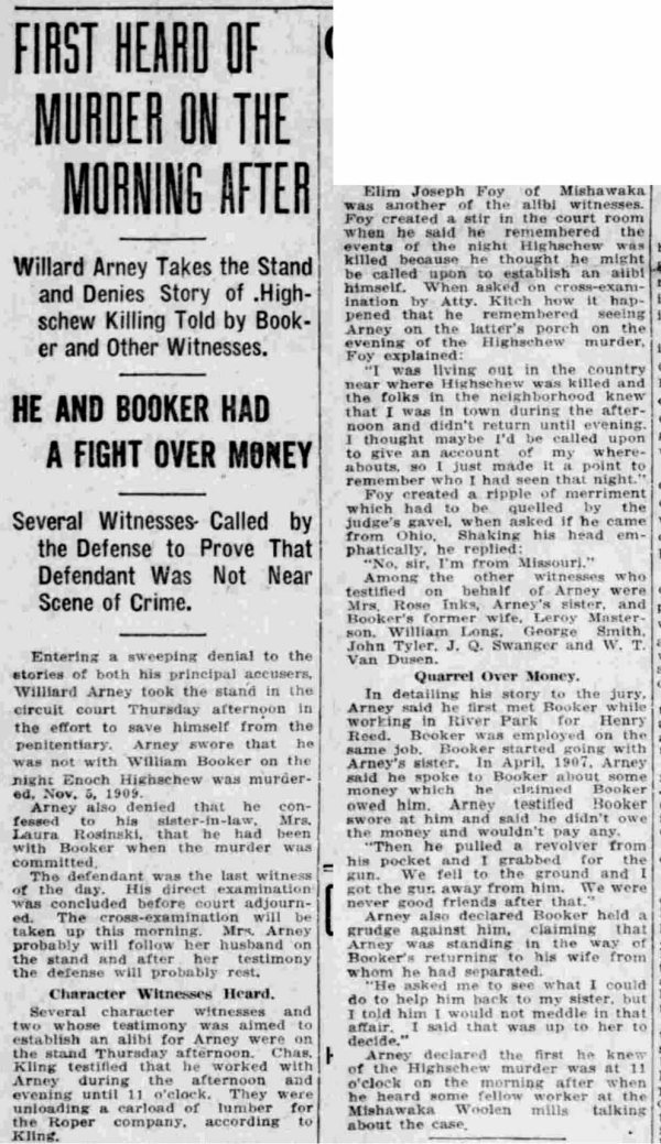 Highshew murder defense