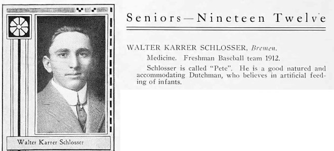 Walter K Schlosser - IU 1912