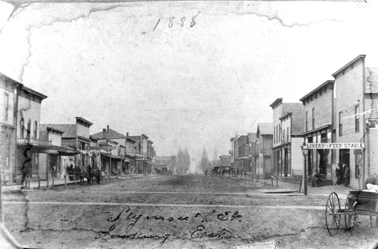 1888 Corner of Plymouth and Jackson - looking east