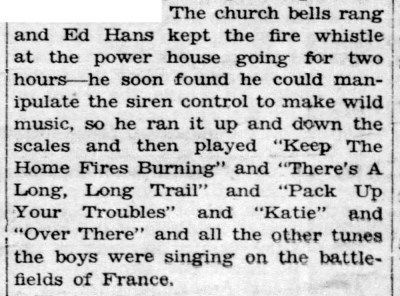 Armistice Day celebration