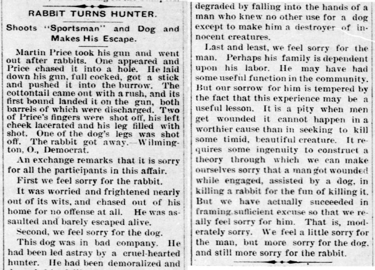 Rabbit turns hunter - Enquirer - Mar_17__1904_