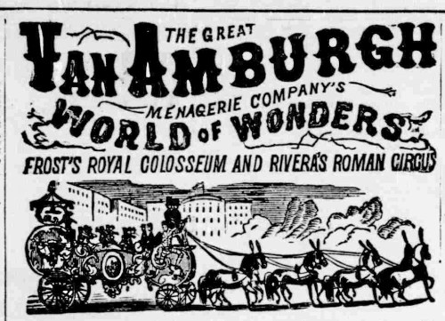 Van Amburgh Menagerie - Marshall Co Republican - 22 April 1875 - crop