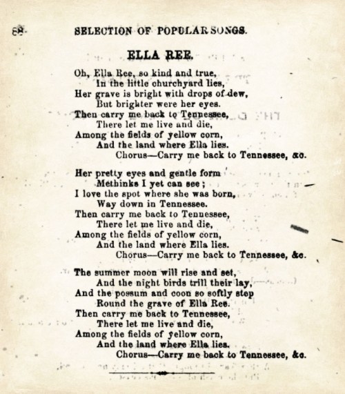 Carry me back to Tennessee -lyrics