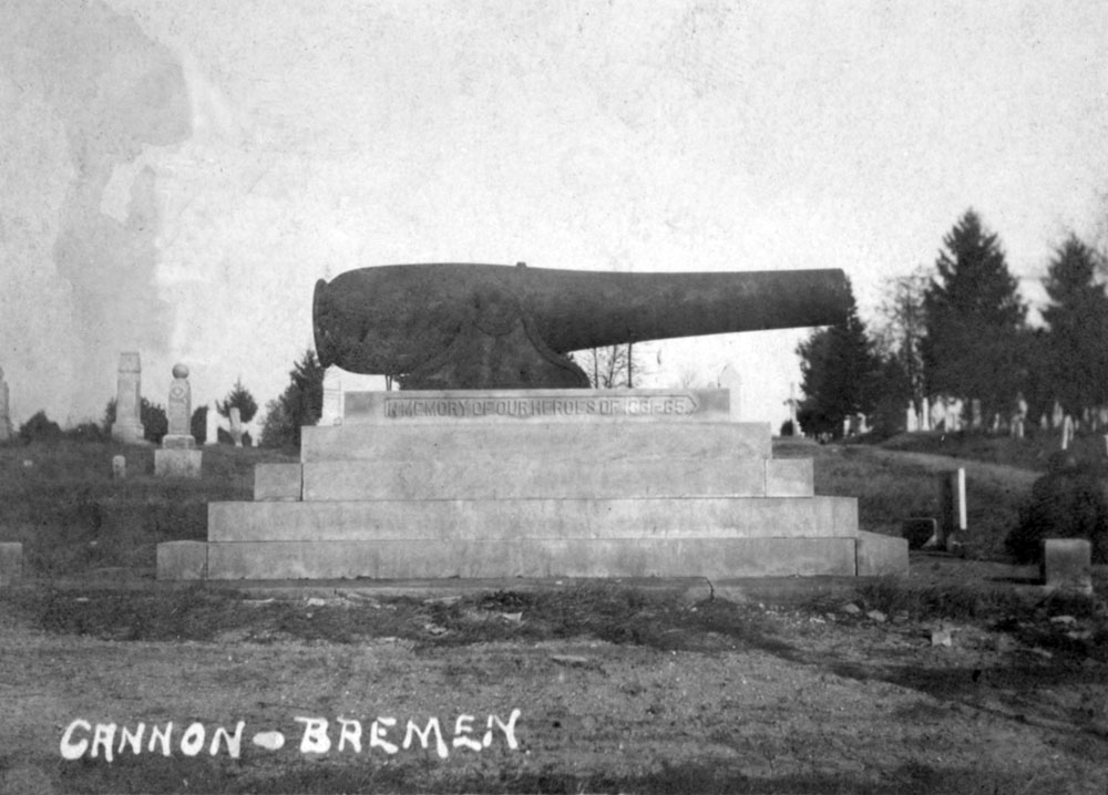 Bremen cemetery cannon - c1905